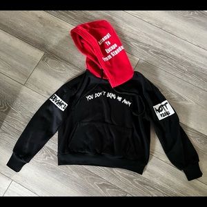 Sheen black and red hoodie